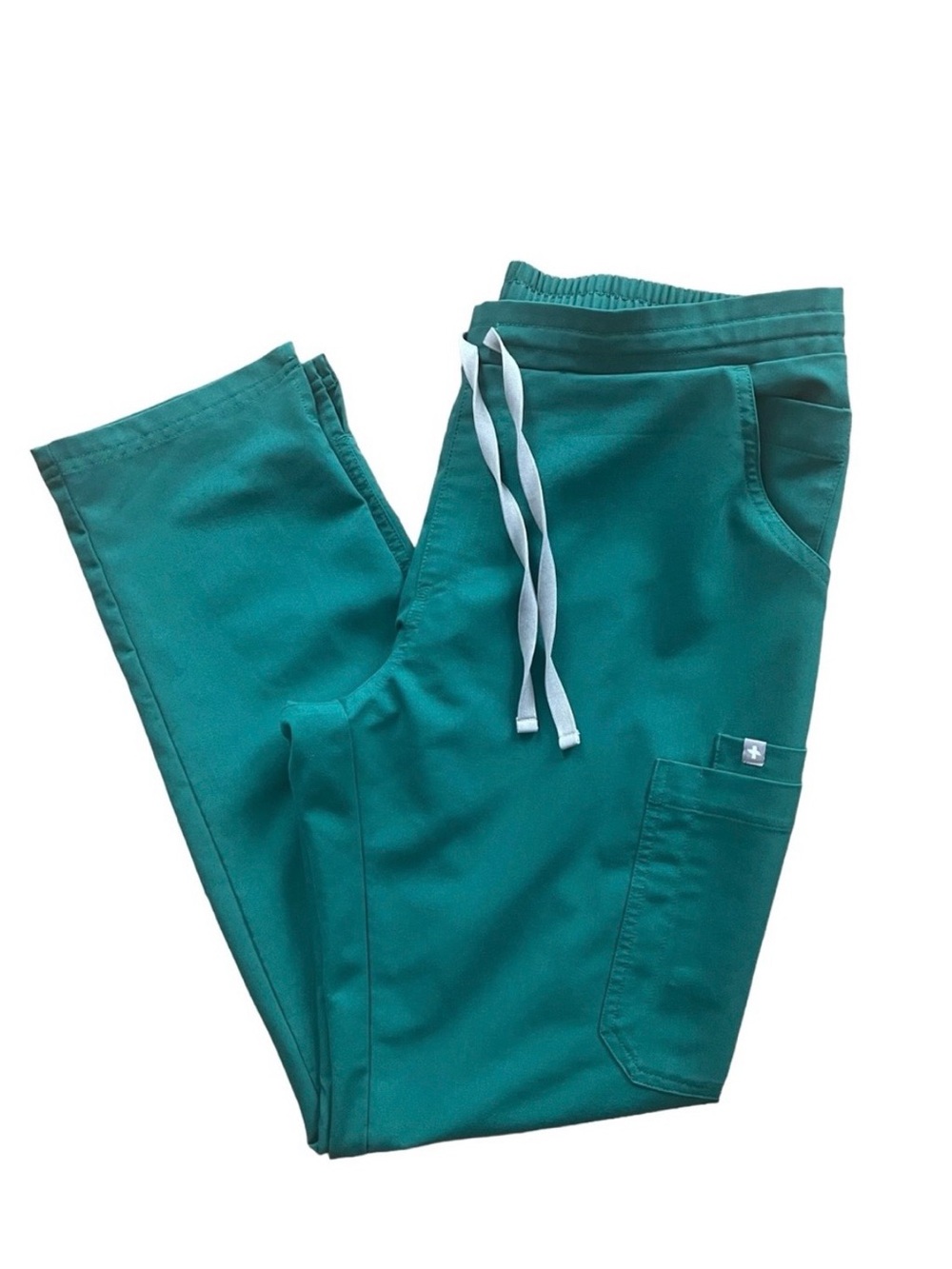 Figs Teal Elastic Waist Scrub Pants